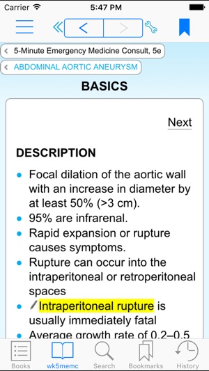 Rosen &Barkin's 5-Minute Emergency Medicine Consult Standard(圖2)-速報App