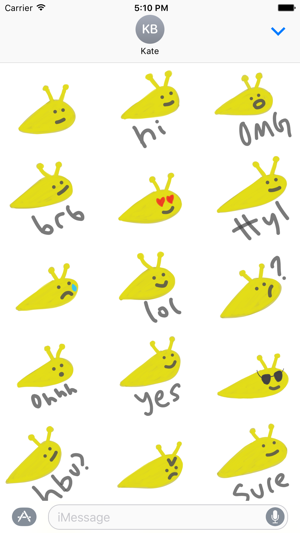 Funny Slug sticker pack - cute bug emoji stickers(圖2)-速報App