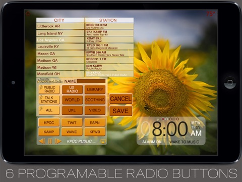 Beautiful Clock Radio Alarm with Weather screenshot 2