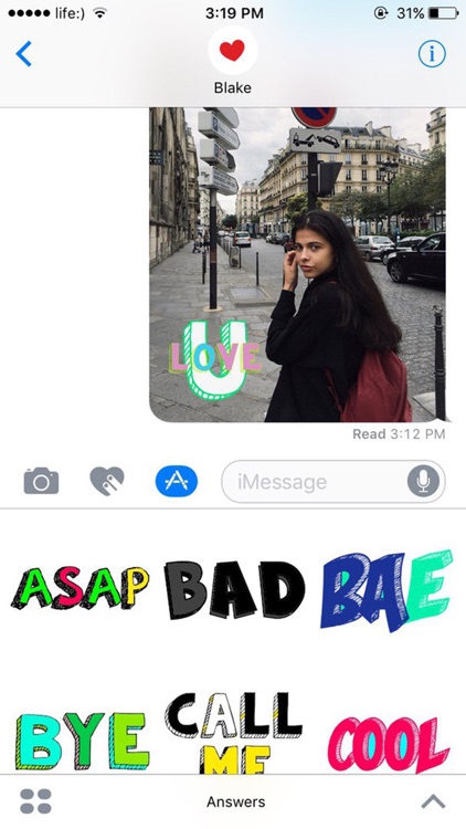 Answers Stickers