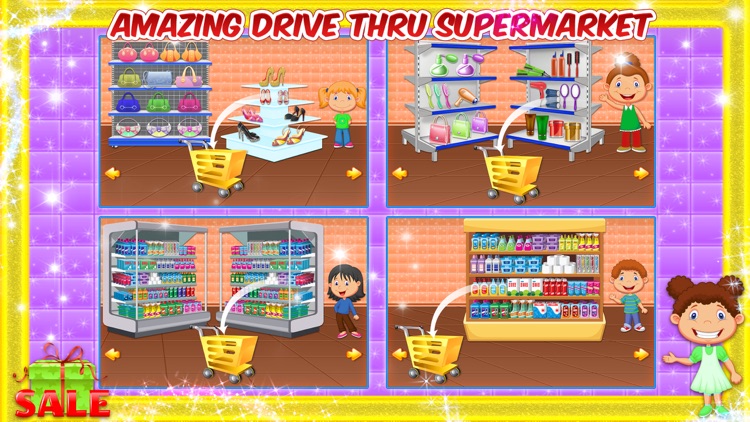 Supermarket Drive thru Shop- City Car Shopping