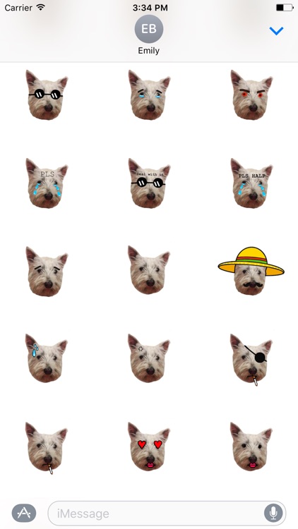 Snowy the Pupper Stickers for iMessage