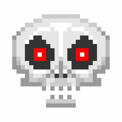 Pixel Skull Stickers For iMessage