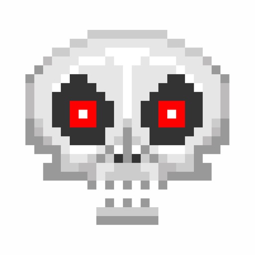 Pixel Skull Stickers For iMessage