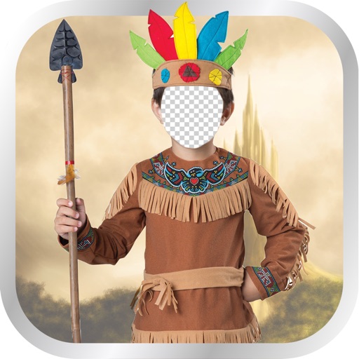 Red Indians Costumes Photo Montage