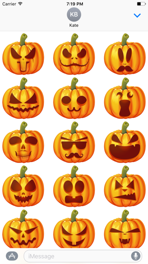 Pumpkin Halloween Emoji Sticker #3(圖2)-速報App