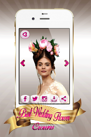 Wedding Flower Crowns Photo Make.over Game 4 Girls screenshot 4