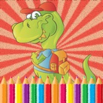 Little Dinosaur Coloring Pages Kids Painting Game