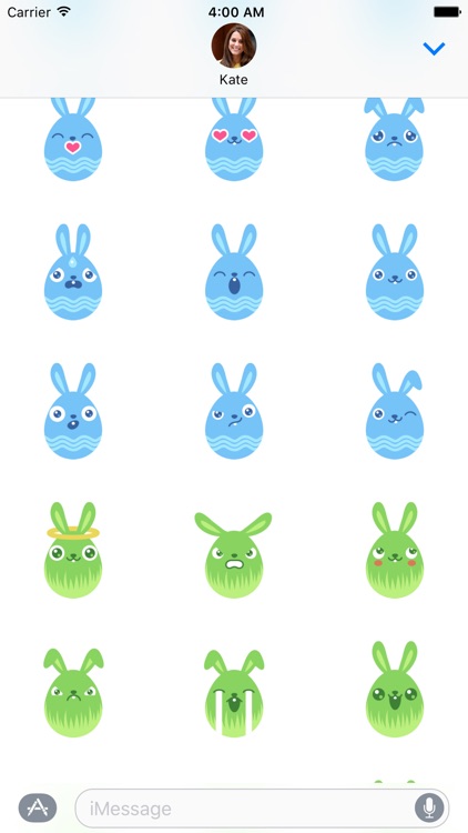 Cute Bunny Egg Sticker Pack