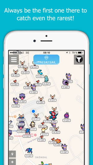 PokeWhere - 即時精靈雷達 for Pokemon GO(圖2)-速報App