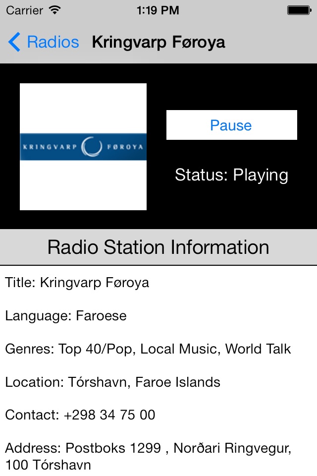 Faroe Islands Radio Live screenshot 3