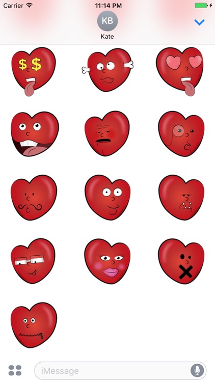 Lovely Heart - Cute stickers for iMessage