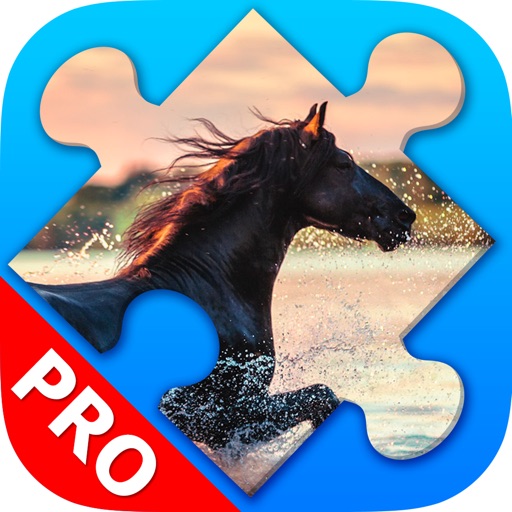 Horses jigsaw puzzles for adults. Premium Icon