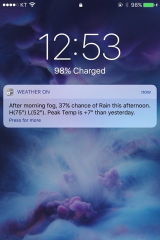 Weather On - Push Notification screenshot 4