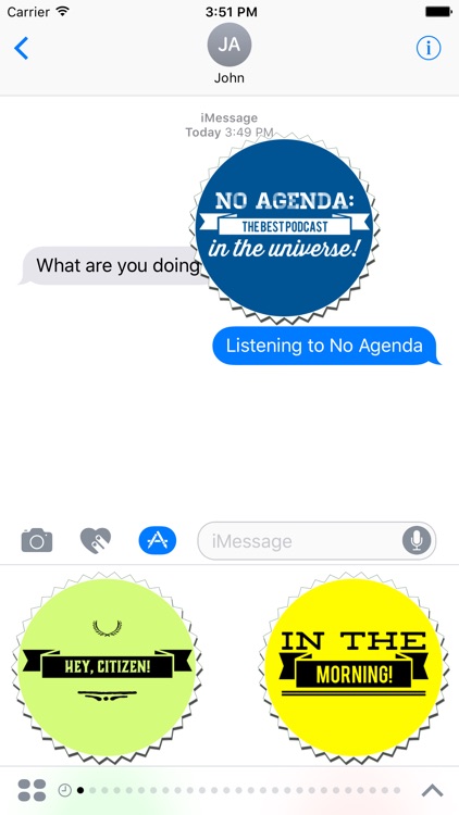 No Agenda Podcast Stickers