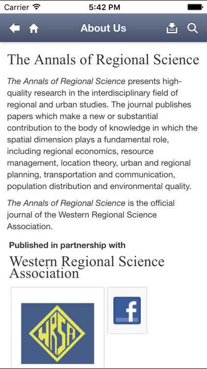 The Annals of Regional Science