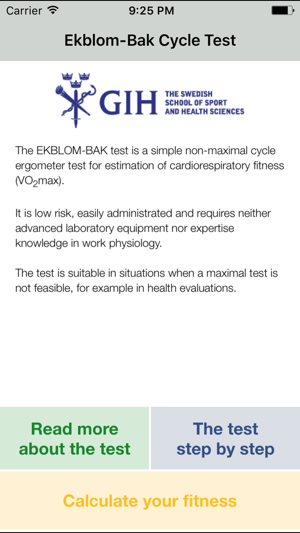 Ekblom-Bak Cycle Test(圖1)-速報App