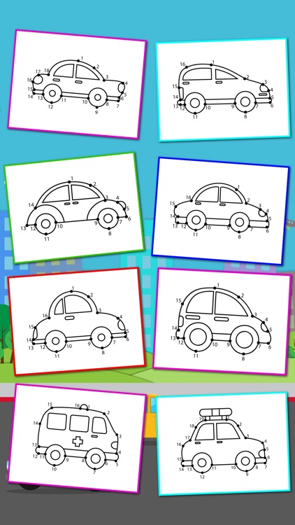 Cars Connect the Dots and Coloring Book free