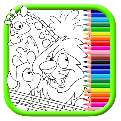 Zoo Animal Coloring Page Game For Kids icon