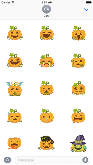 Cute Halloween Pumpkin Emoji Stickers(圖2)-速報App