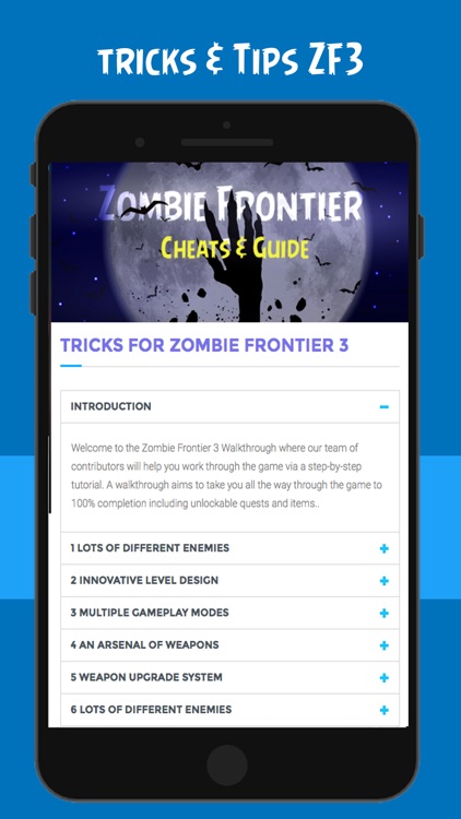 Cheats Guide for Zombie Frontier 3