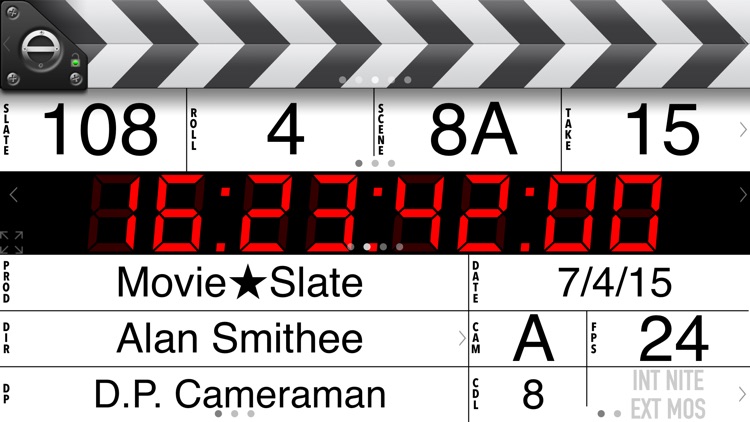 MovieSlate® 8 (Clapperboard + Shot Log)