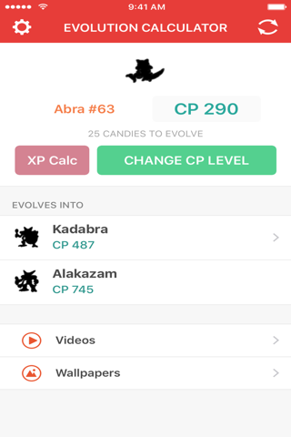 Evolution Calculator for Pokemon GO - XP & CP screenshot 4