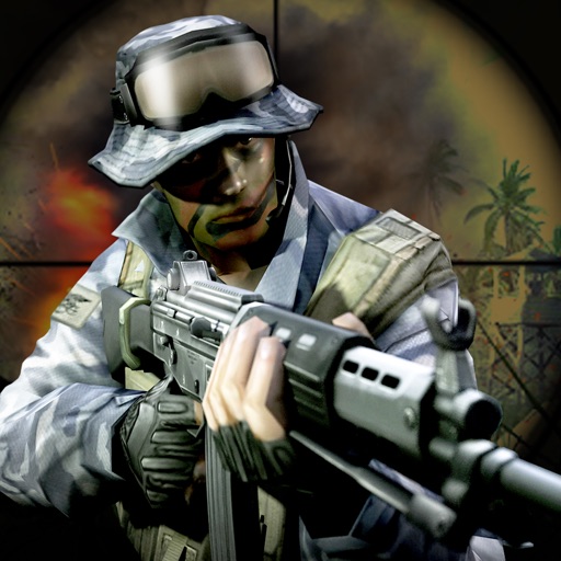 guerrilla war Jungle 3d Sniper assassin attack icon