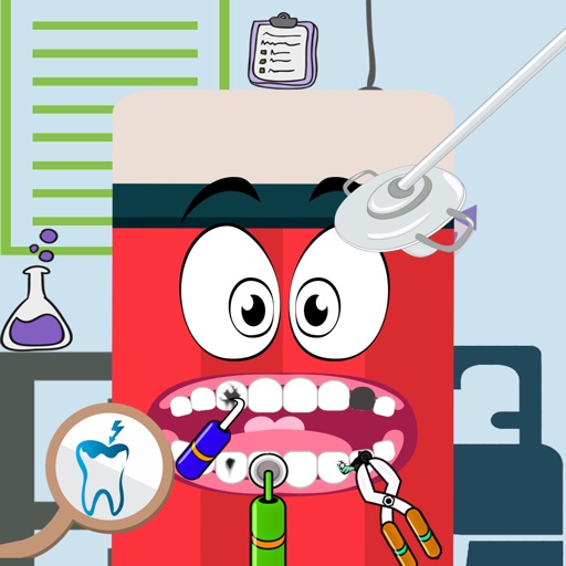 Cartoon Pencil Sketch Dentist Free Kids Game iOS App