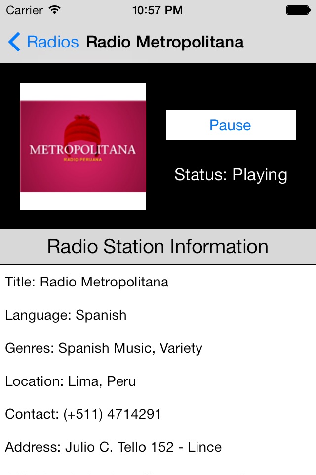 Peru Radio Live Player (Lima / Spanish / Perú) screenshot 3