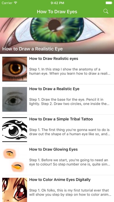 How to cancel & delete How To Draw Eyes - 100% FREE from iphone & ipad 1