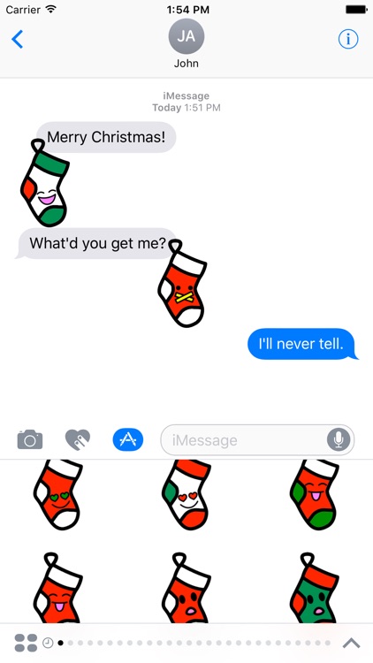 Stocklings: Christmas Stocking Kawaii Emoji screenshot-3