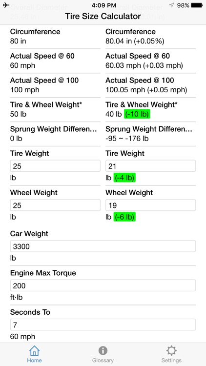 Tire Size Calculator