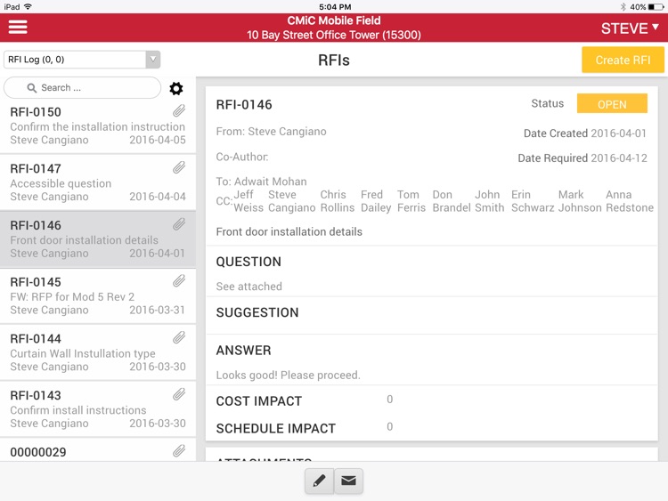 CMiC Mobile Field