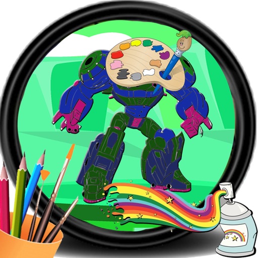 Coloring For Kids Game Optimus Prime Version Icon