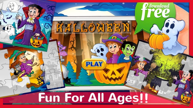 Halloween Jigsaw Puzzles Games For Kids 