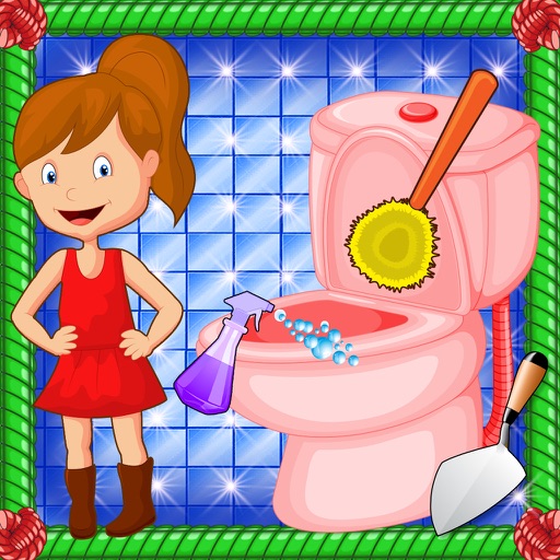 Bathroom Cleaning Girl - Cleanup & Washing Game Icon