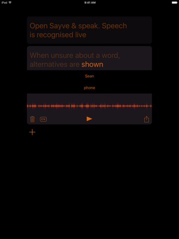 Sayve, the voice recorder and transcriber - náhled