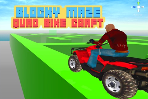 Blocky Quad Bike Maze Craft 3D screenshot 3