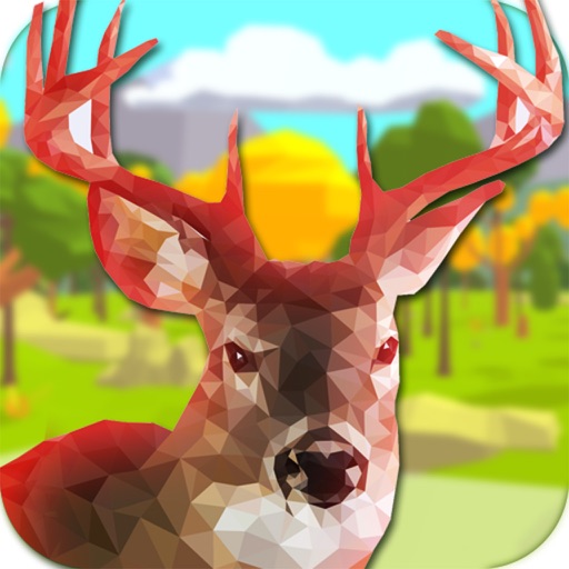 Low Poly Deer Hunter - pixel gun sniper shooting icon
