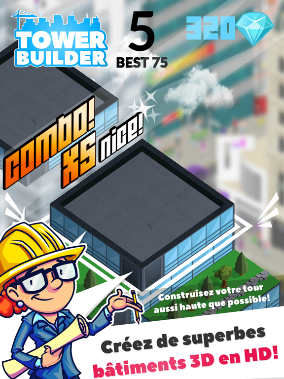 Screenshot #5 pour Tower Builder! 3D Blocks Stack Arcade Game