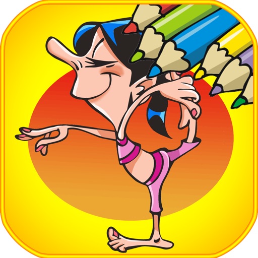 Funny Cartoon Coloring Book Game Free Fun For Kids icon