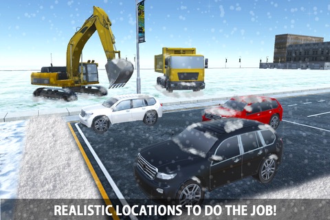 Real Airport Snow Plow Winter Truck Driving 3D screenshot 4