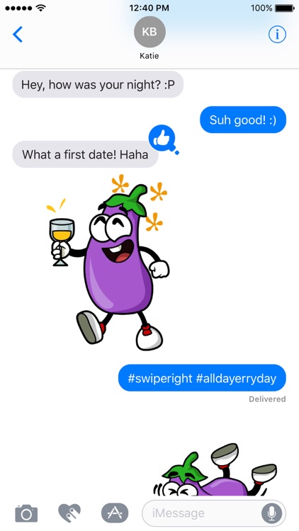 Eggplant Stickers
