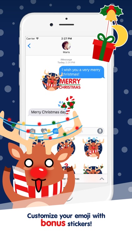 Moji Reindeer Animated Christmas Sticker Pack