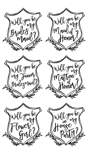 Will You Be My Bridesmaid Wedding Sticke