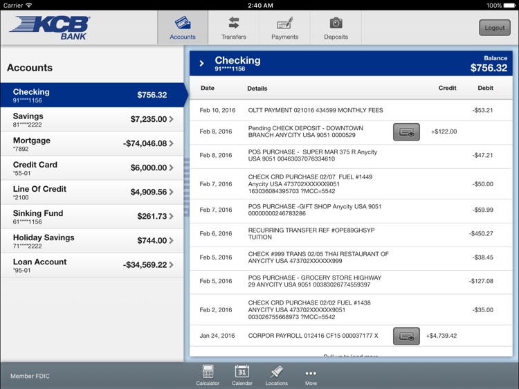 KCB Bank Mobile for iPad