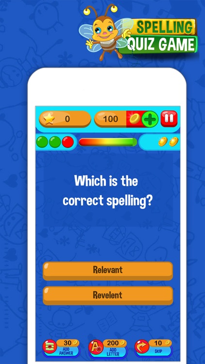 Spelling of English Word.s Free Educational Quiz