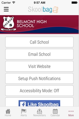 Belmont High School - Skoolbag screenshot 4