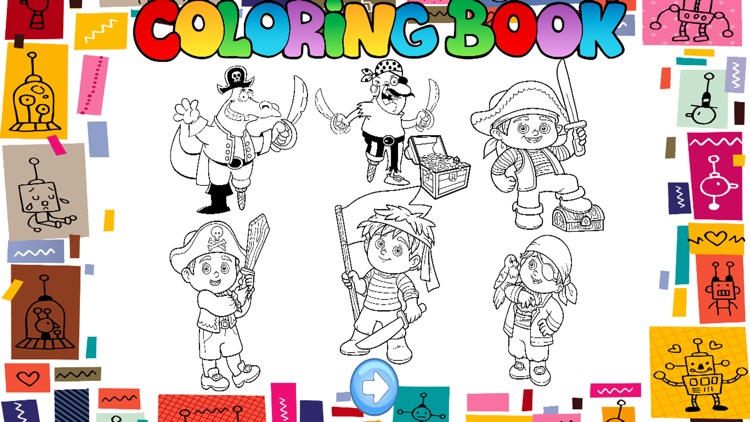 Pirate coloringbook kids free - Captain Jake ship for firstgrade screenshot-3